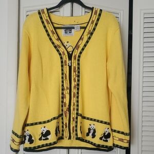 Like New! Storybook Knits Panda Zip Sweater